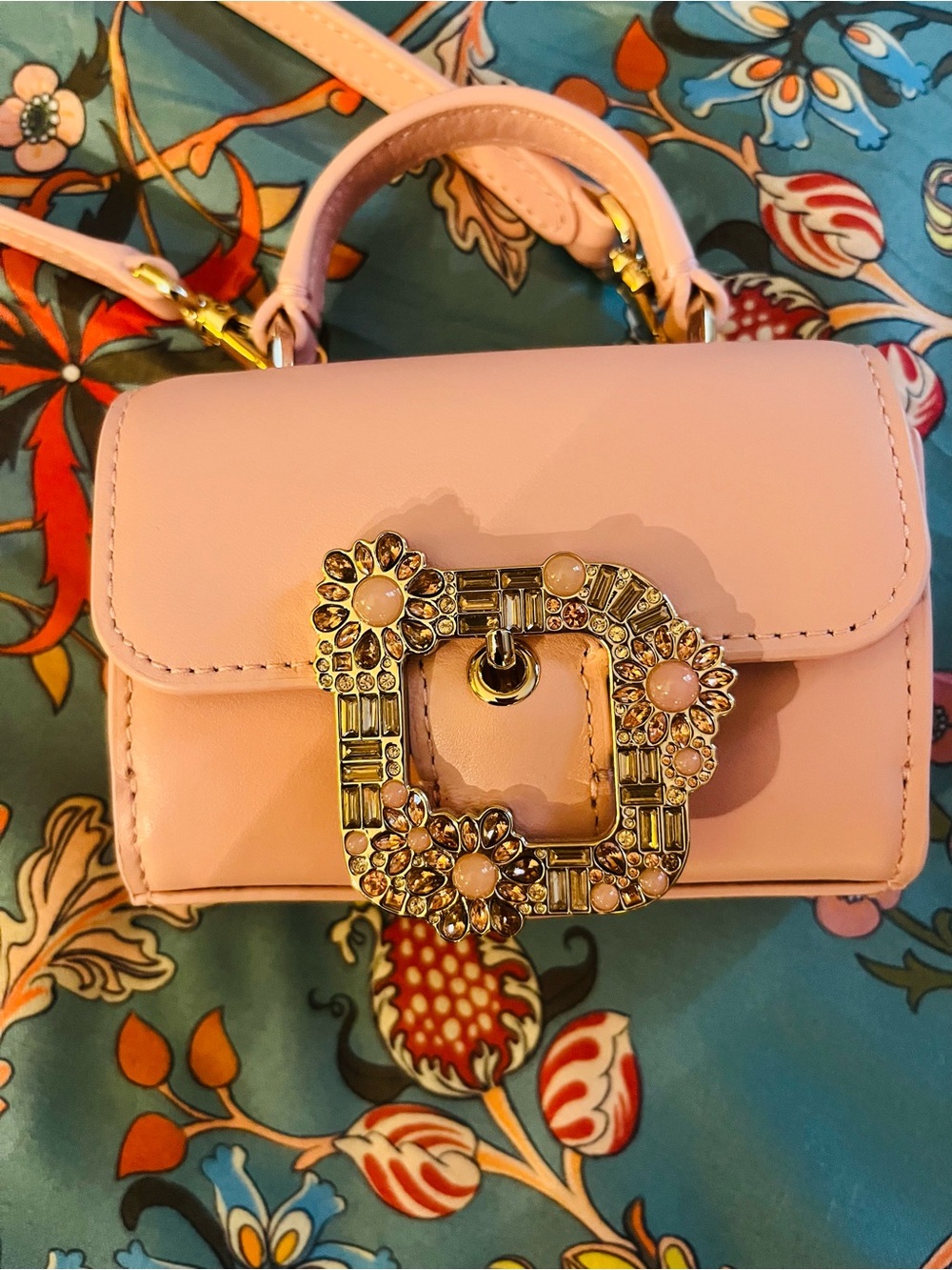 kate spade light pink mini crossbody with jeweled buckle - Picture 2 of 9